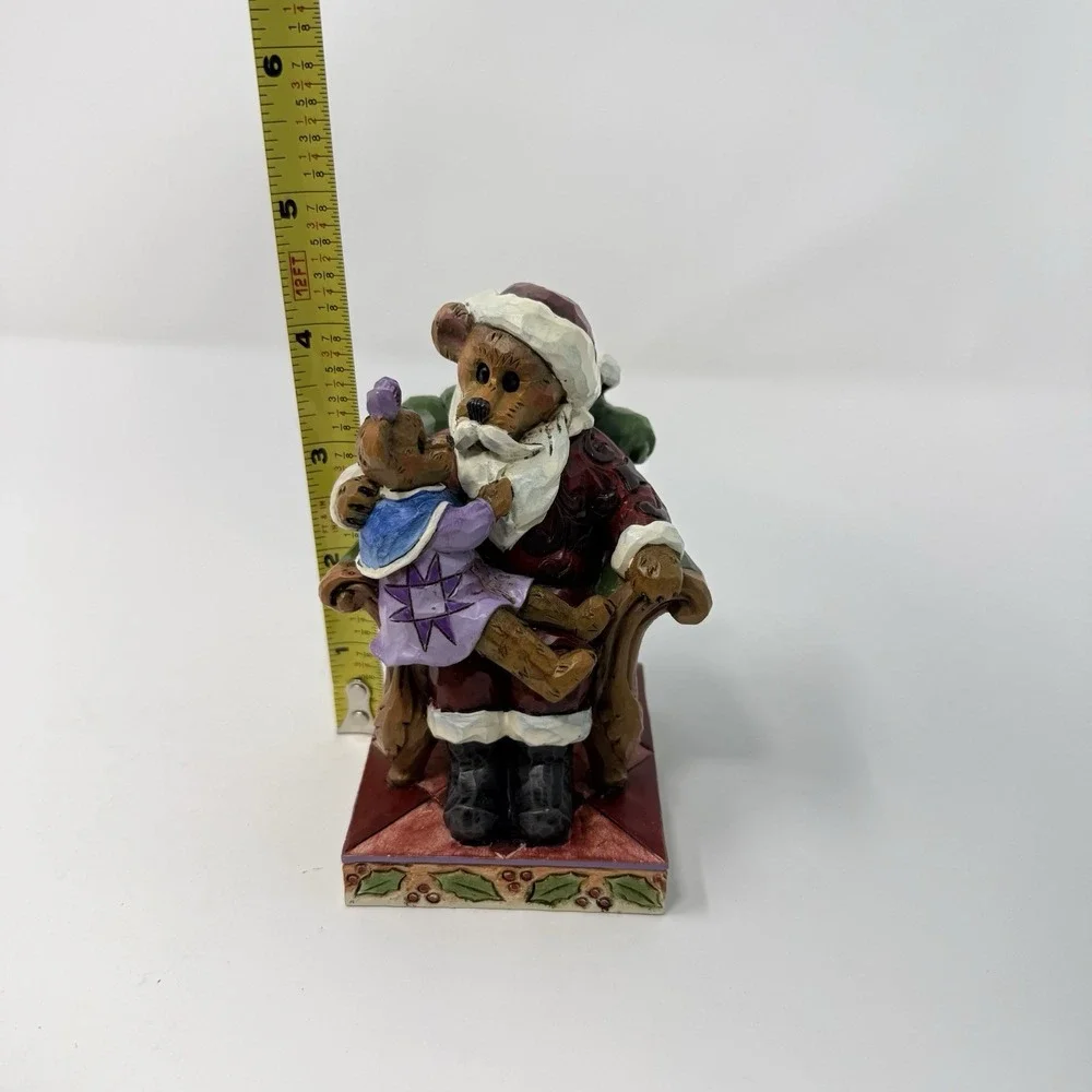 BOYDS BY JIM SHORE Santa with Holly Christmas Wishes 4-3/4